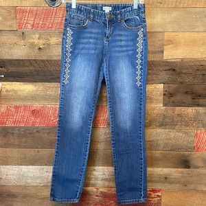 Garnet Hill embroidered jeans